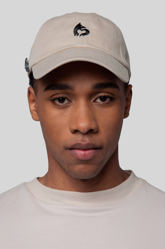 Front view of oak No Cap hat in eco-wash cotton