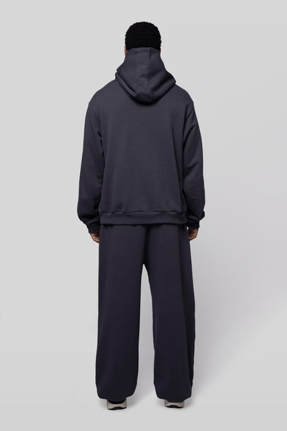 Back view of Anchor hoodie with hood