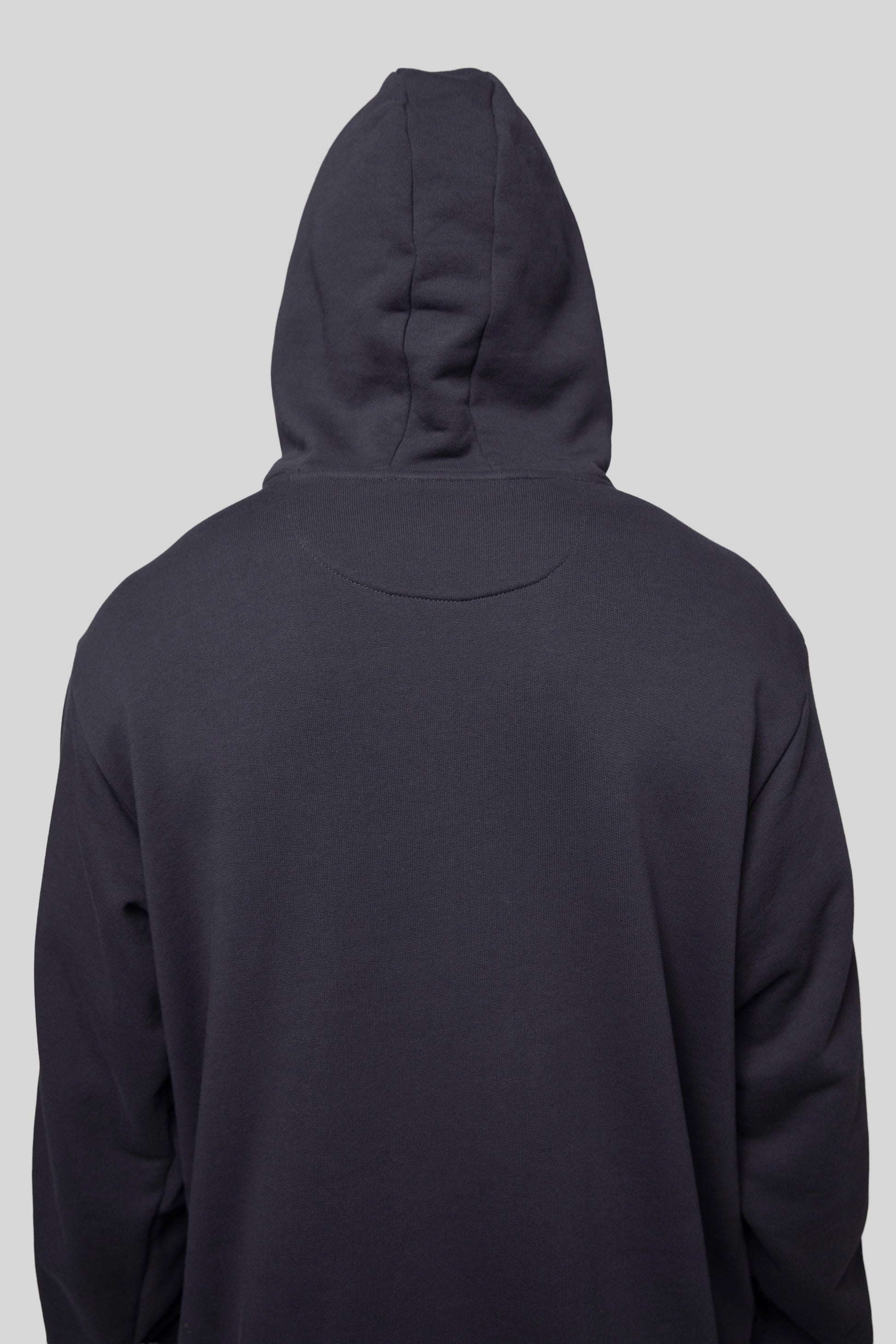 Back view of hood on Anchor hoodie
