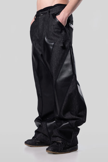 Alternate side view of Bloom jeans with balloon leg silhouette