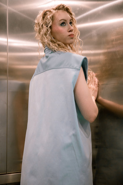 Back view of Blue Collar vest showing AppleSkin panel and collar