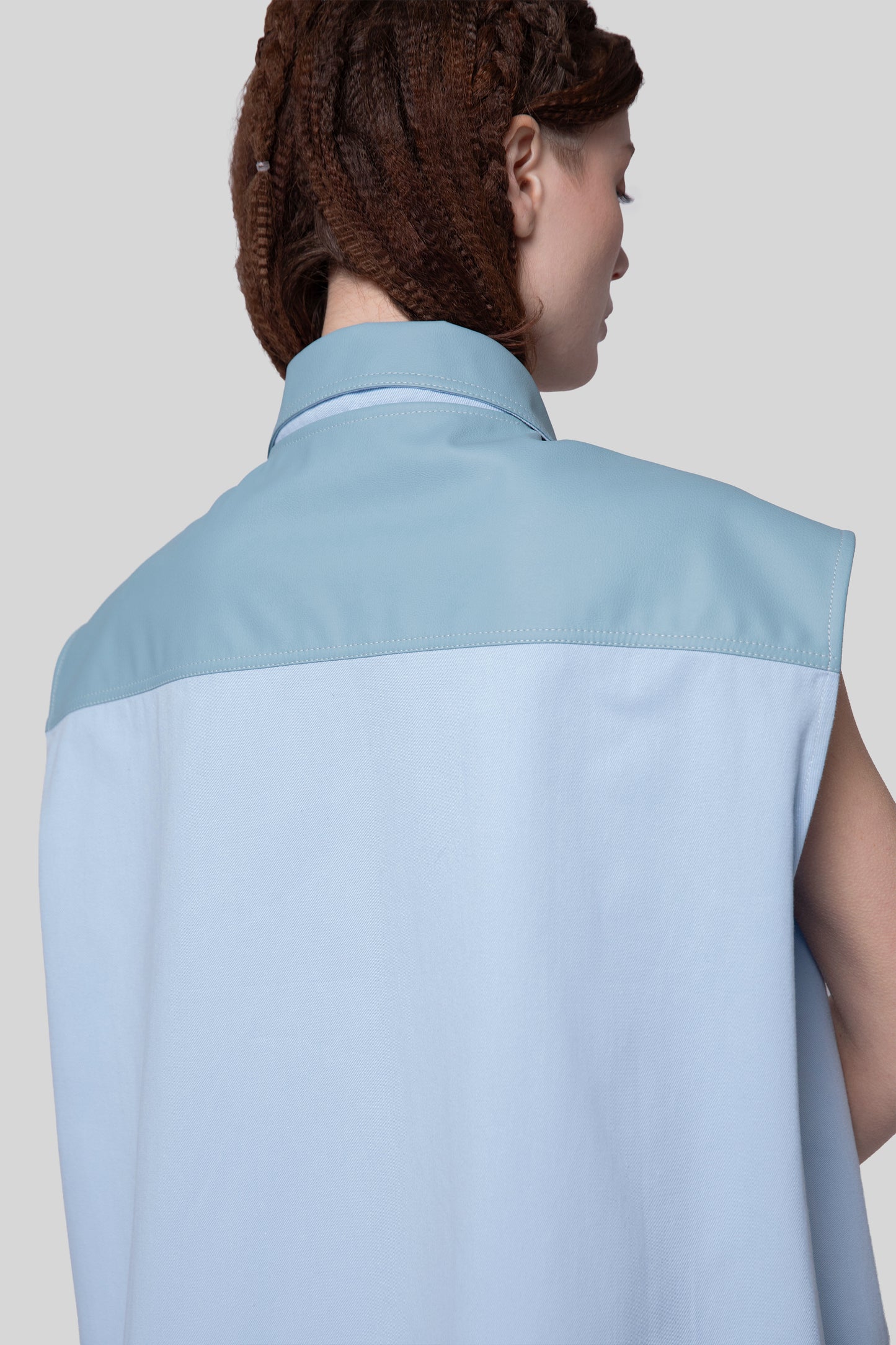 Back view of Blue Collar vest with AppleSkin panel