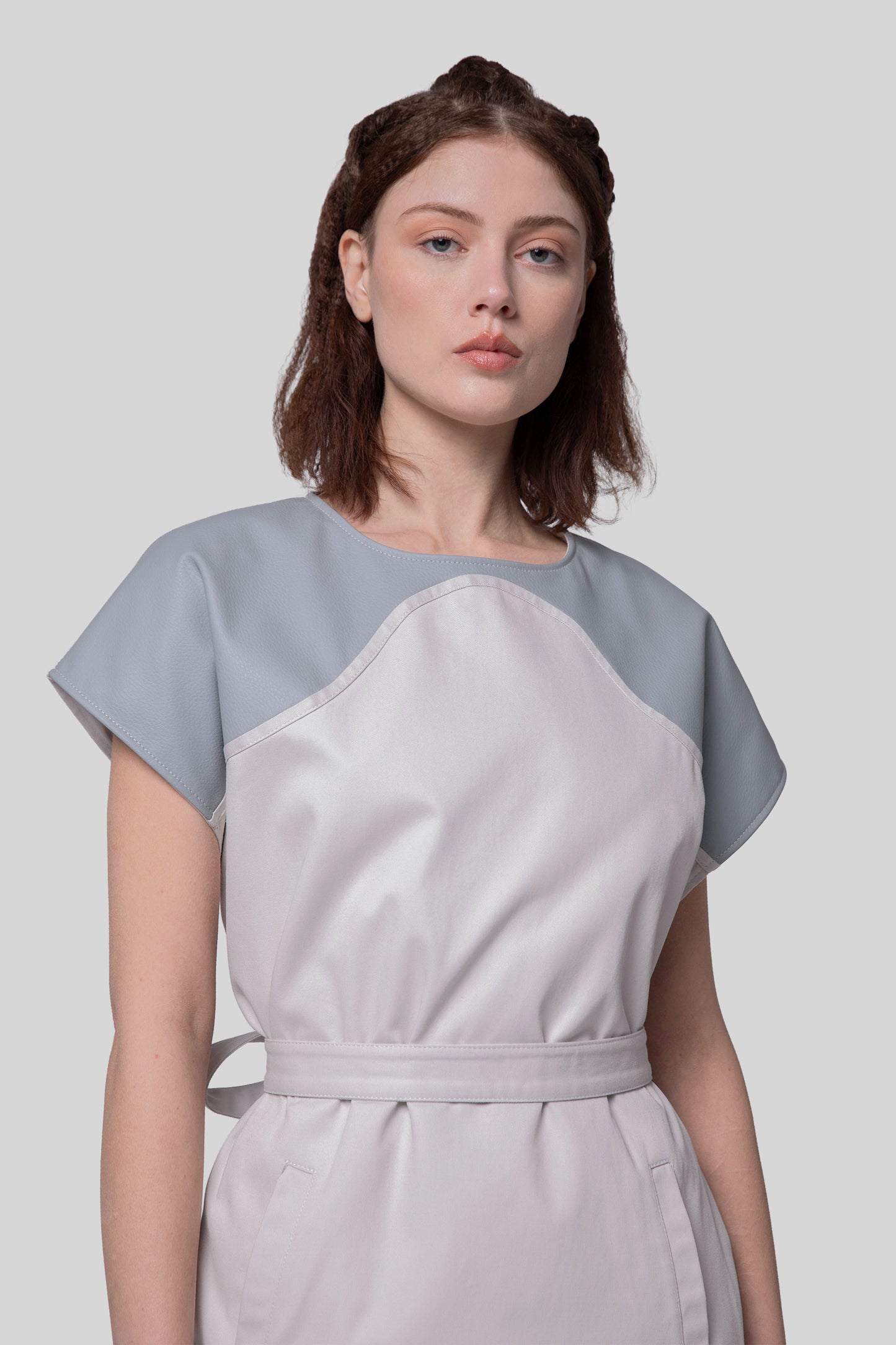 Front portrait of Chameleon dress showing AppleSkin panel and structure