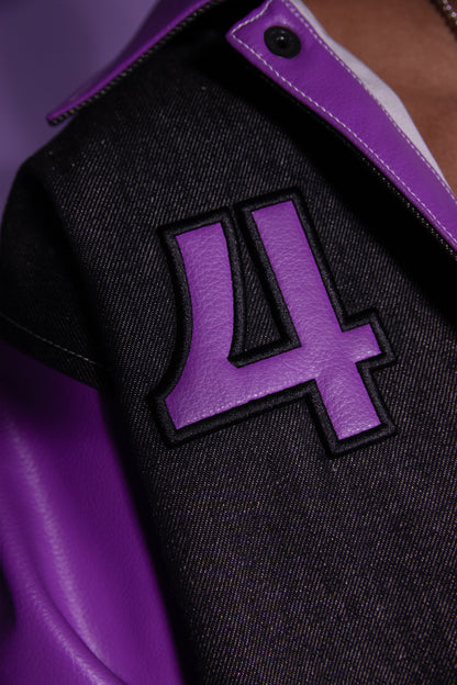 Close-up of number 4 patch on chest of Core jacket