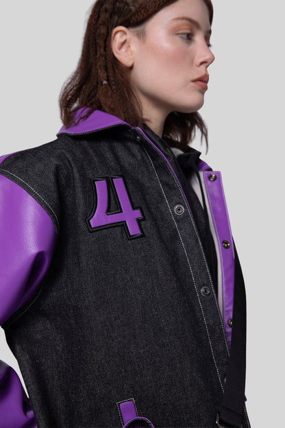 Angled view of Core jacket showing snaps and patch detail