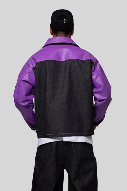 Back view of Core jacket with contrast sleeves